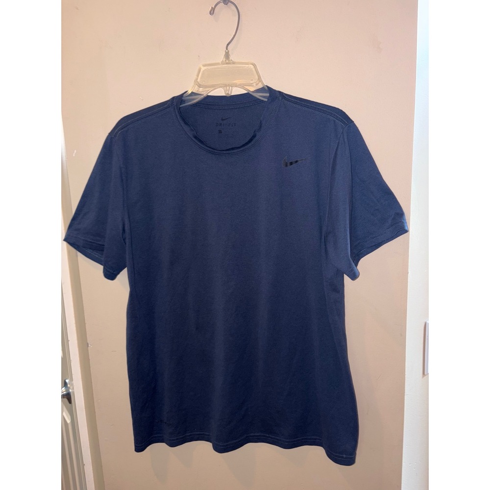 Nike Mens Dri-FIT Legend Short Sleeve Training Tee Navy Blue Size M